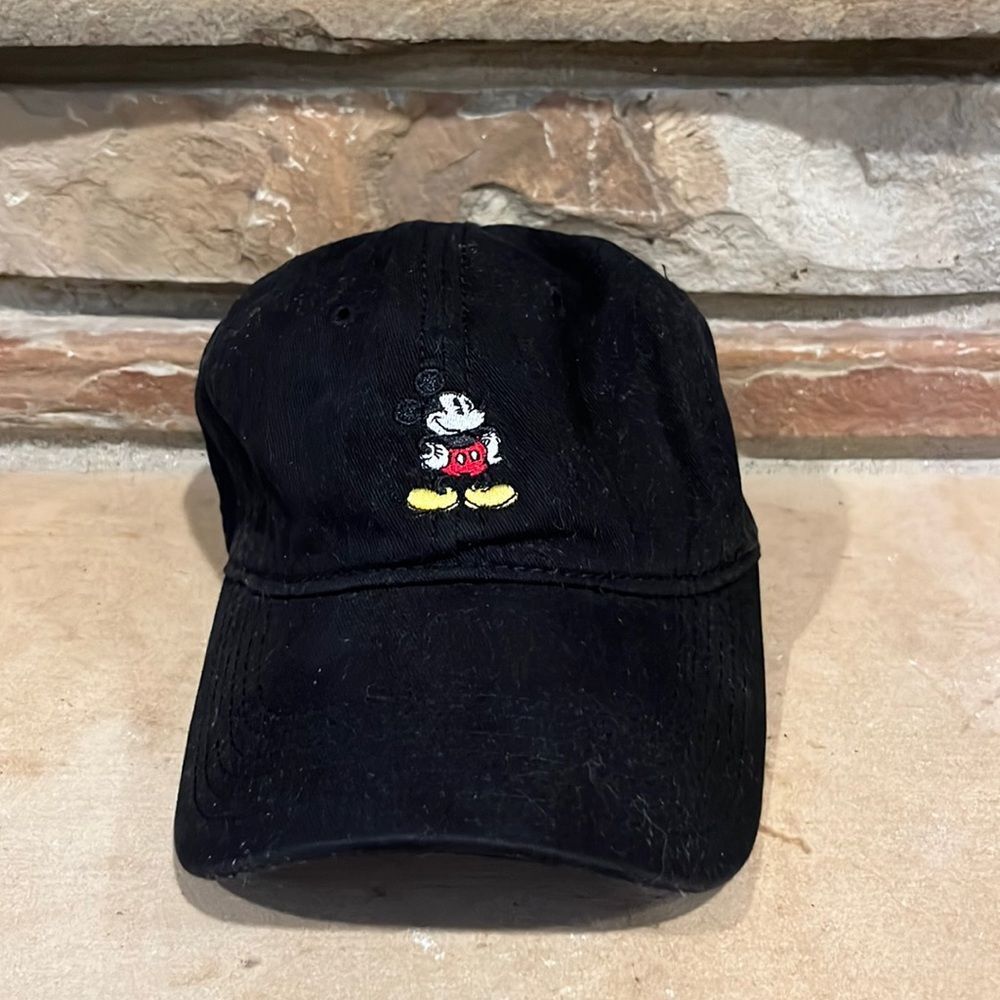 Disney Mickey Mouse Black Cotton Embroidered Dad Hat